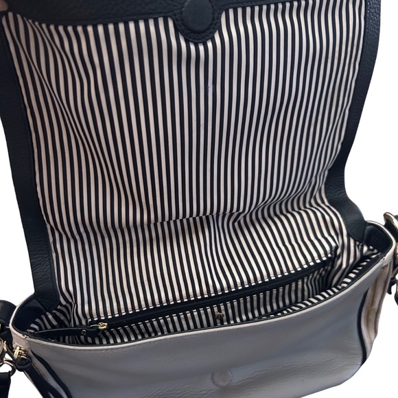 Kate Spade Black & Gray Leather Expandable Crossbody Bag - Picture 7 of 14